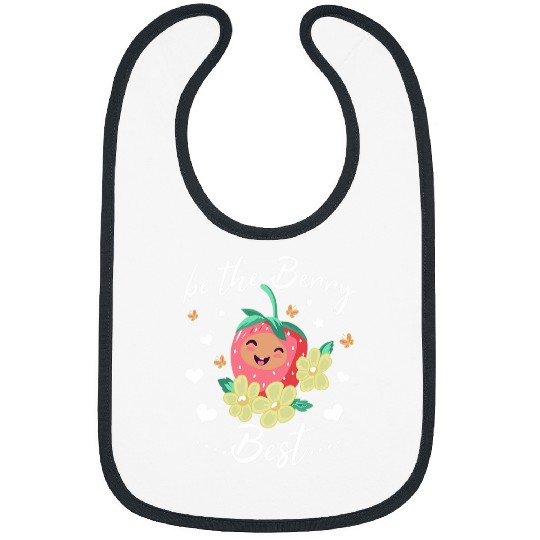 Adorable Fruit Drawing With Stars And Hearts And Strawberry Bibs