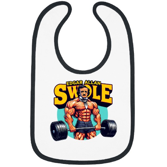 Edgar Allan Swole Edgar Allan Poe Funny Weightlifting Bibs