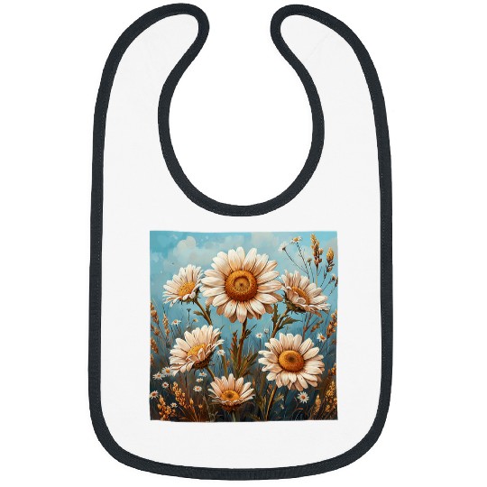 Daisy Bouquet Floral Pastel Colors Graphic 1 Bibs