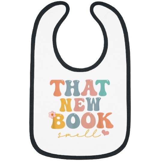 New Book Smell Retro Reading Book Lovers Librarian Read 70s Bibs