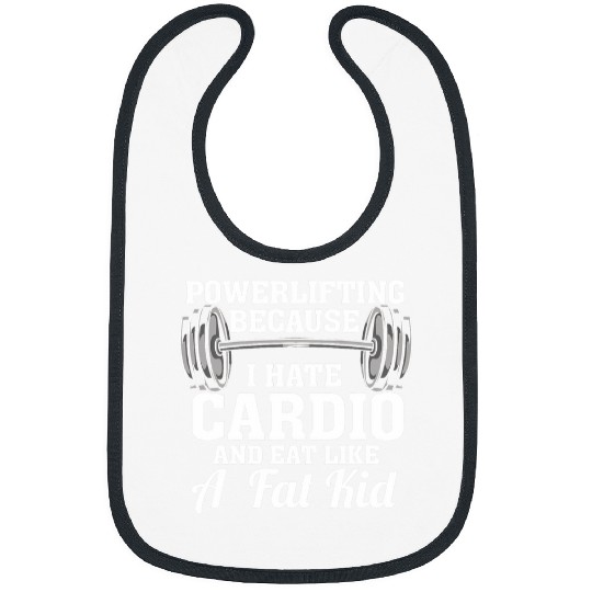 Funny Powerlifting I Weightlifting Workout Gift Bibs