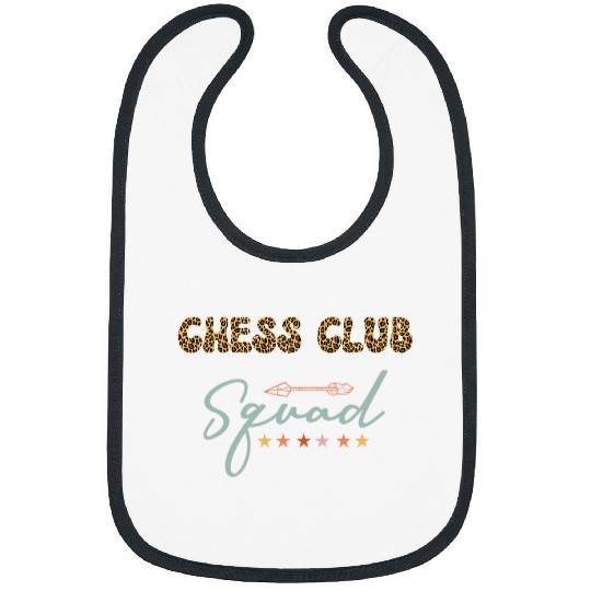 Chess Club Squad leopard pattern retro vintagess team Bibs
