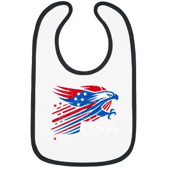 Patriotic USA Track and Field Eagle Men Women Bibs