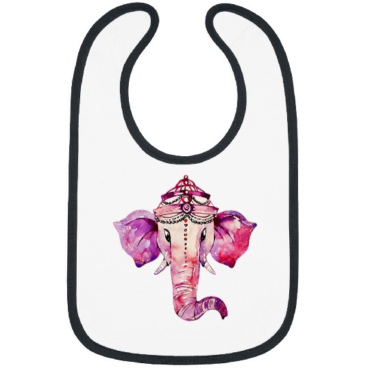 Ganesh God Watercolor Diwali Yoga Meditation Spirituality Bibs