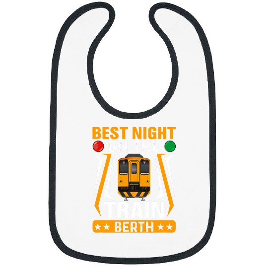 bestss Night On Train Berth Trains Engineer Railroad Graphic Bibs