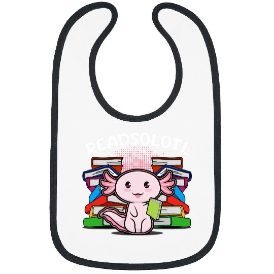 Readsolotl Axolotls Reading Book Lizard Bibs