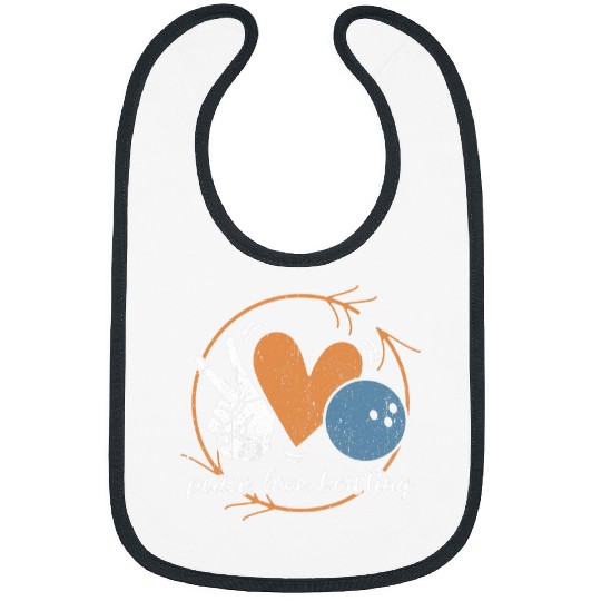 Peace love bowling entertainment bowl sports Bibs