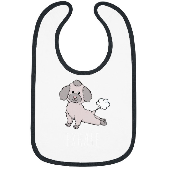 Funny Poodle Yoga Joke Position Fart Exhale Dog Owner Bibs