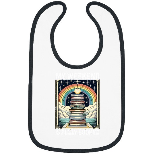 My Weekend Is Fully Booked Book Rainbow Reading Bookworm 2 Bibs