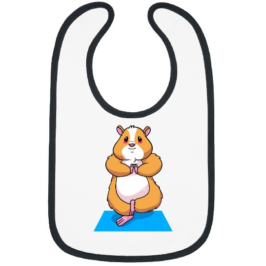 Funny poses hamster yoga Bibs