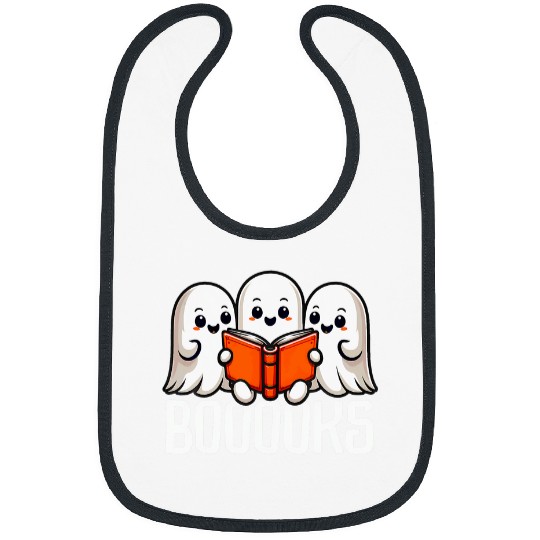 Halloween ghostss Reading Books Librarian Reader Teacher Bibs