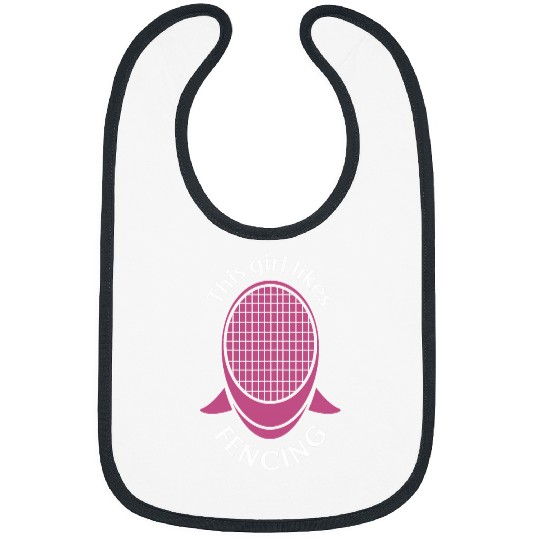 Girl Likes Fencing Skills Hobby Fencer Bibs