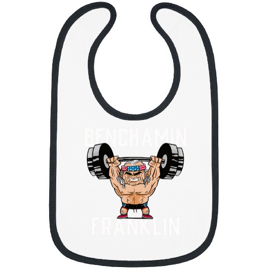 Bench Press Gift Men Benjamin Franklin Muscle Bodybuilding Bibs