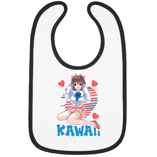 Kawaii Senpai Anime Girl Japanese Cute Manga Cosplay Bibs