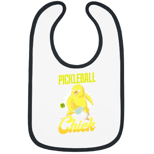 Pickleball Cute Chicken Girl Ladies Pickleball Chick Bibs