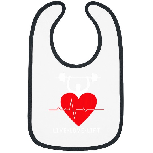 Live Love Lift Funny Gym Workout Fitness Lifting Lifter Bibs