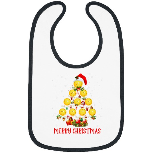 Pickleball Christmas Tree Santa Lights Pajama Outfits xmass Bibs