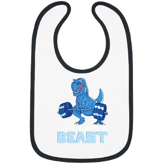 Lift Like A Beast Dino Weightlifting Workout Bodybuilding Bibs