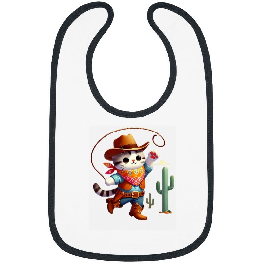 American Kitten Western Cosplay Rope Cowboy Cute Cat Bibs