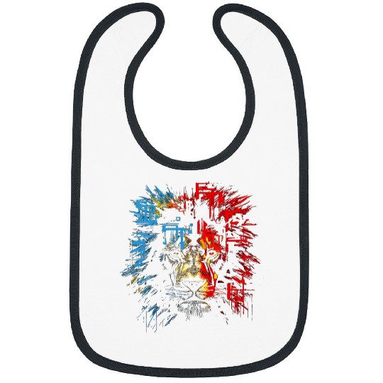 Lion Drawing Abstract Animal Lover Graphic Lion Bibs