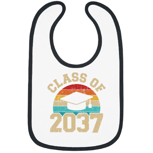 Kindergarten to graduation class of 2037 grow with me Bibs