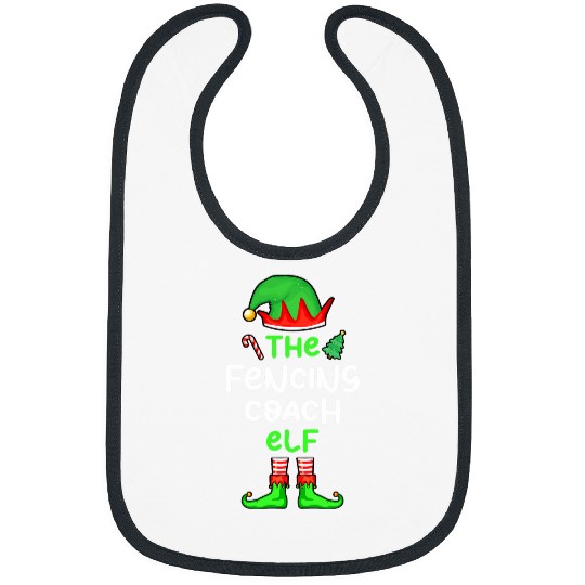 I m The Fencing Coachss Elf Christmas Matching Pajama Bibs