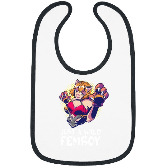 Anime Femboy Cute Funny Cosplay Femboy Present idea Bibs