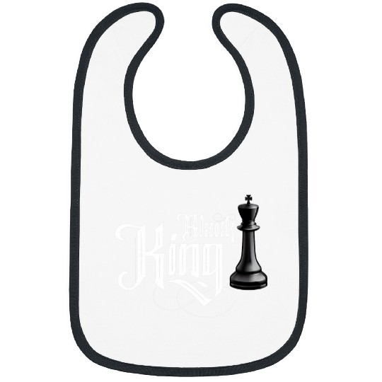 Black King Chess Piece Costume Chess Lover Chess Club Retro 2 Bibs
