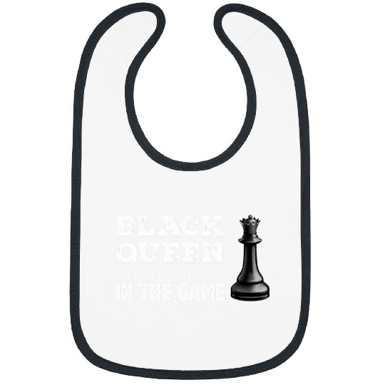 Black Queen Chess Piece Costume Chess Lover Chess Club Retro 2 Bibs