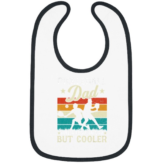 Pickleball Dad Funny Player Paddle Lover Graphic Bibs