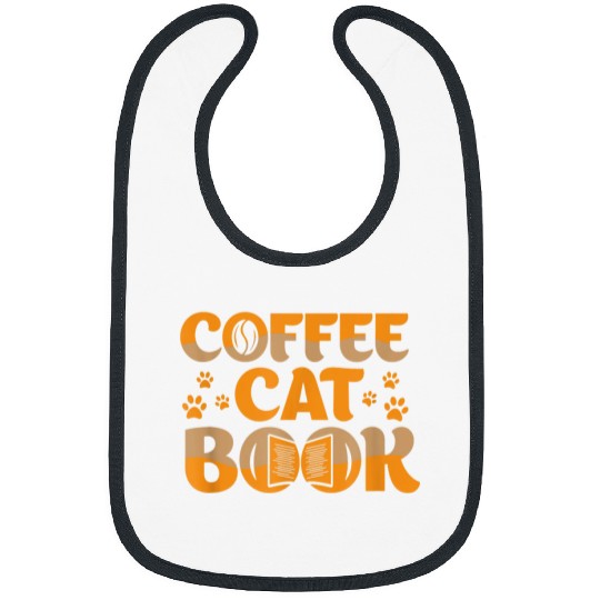 Reading adventure book readers apparel coffee cat quote Bibs
