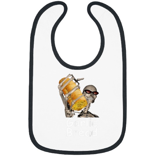 Garlic Bread Skeletons Funny Tees Bibs