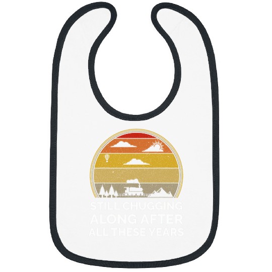 Mens Model Railroad Train For Grandpa Retirement Birthday Bibs