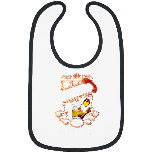 Call Me Old Fashioned vintagess Whiskey Cigar Phone Flowers 3 Bibs