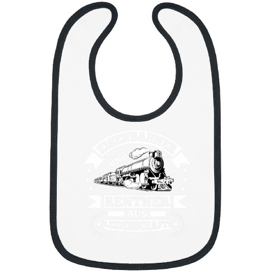 Mens Railway pensioner trains retirement train steam train railway Bibs