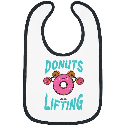 Gym Workout Donut Foodie dumbbell Weightlifting Bibs