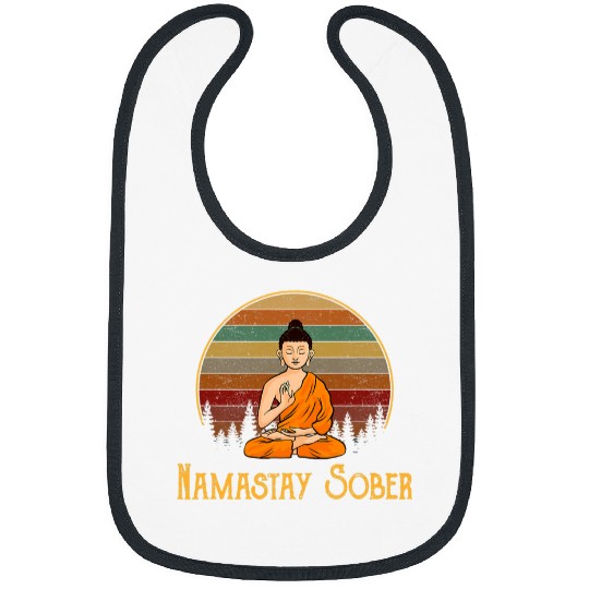 Namastay Sober funny yoga sobriety Bibs