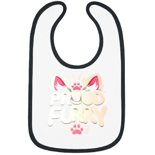 Proud Furry Funny Furries Tail and Ears Cosplay Bibs