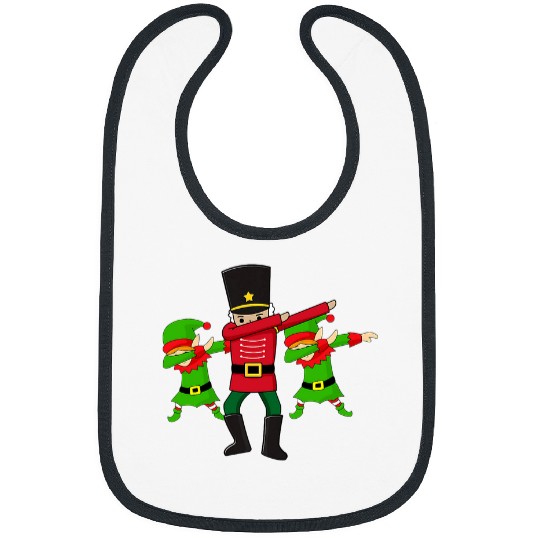 Dab Dance Funny Christmas Elves Stamp Nutcracker Bibs