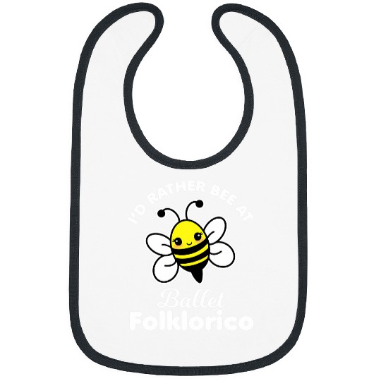 Funny Ballet Folklorico Bee Joke Pun Cute Kawaii Bee Drawing Bibs