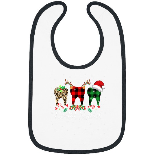 dbXX Christmas Dental Squad Merry xmasss dentistss Leopard Noel Bibs