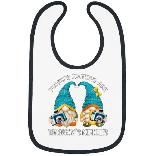 Cute Traveling Gnomies For Photography Lovers With Memories Bibs