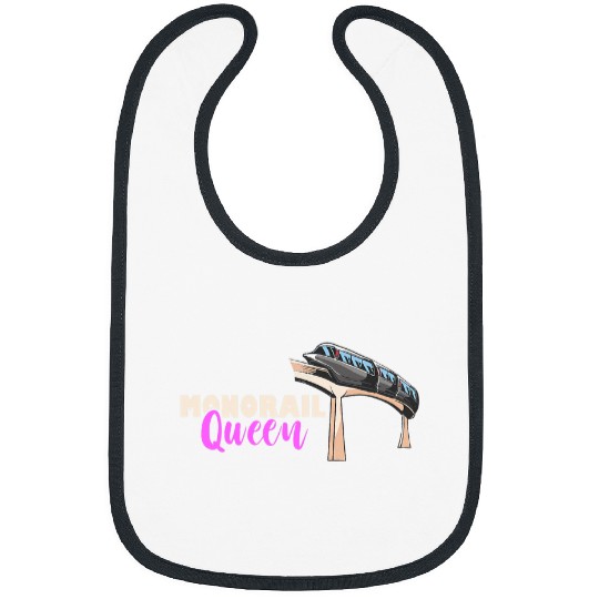 Monorail Queen Railway Train Commuter Monorail Lover Vehicle Bibs