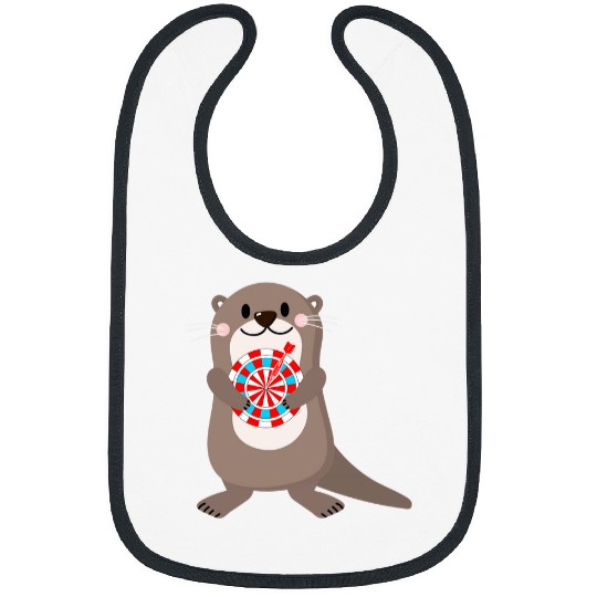 Darts Otter Funny Dart Board Otter Lover Dart Player Bibs