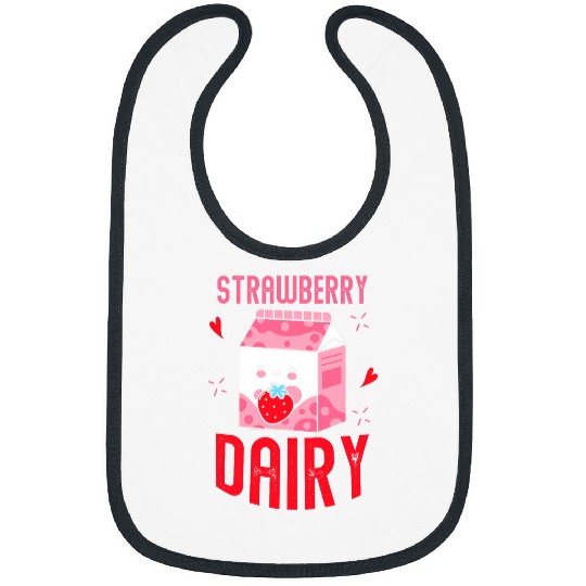 Strawberry Dairy cute box 1 Bibs