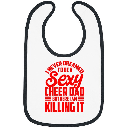 Funny Cheer Dad Gift For Men Cool Sexy Cheerleading Father 7 Bibs