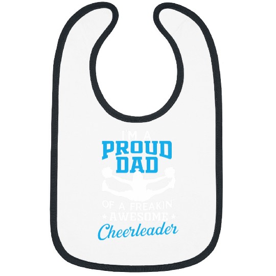 Funny Cheerleading Lover Graphic Dads and Cheer Dad 1 Bibs