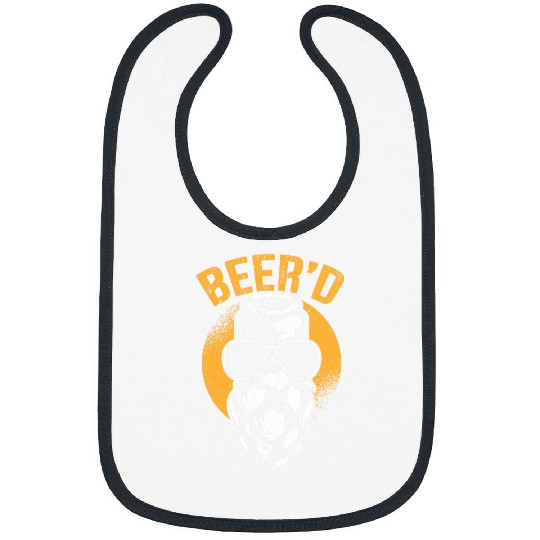 Beer d Bearded Beer Drinker Alcohol Lover Canned Beer Bibs