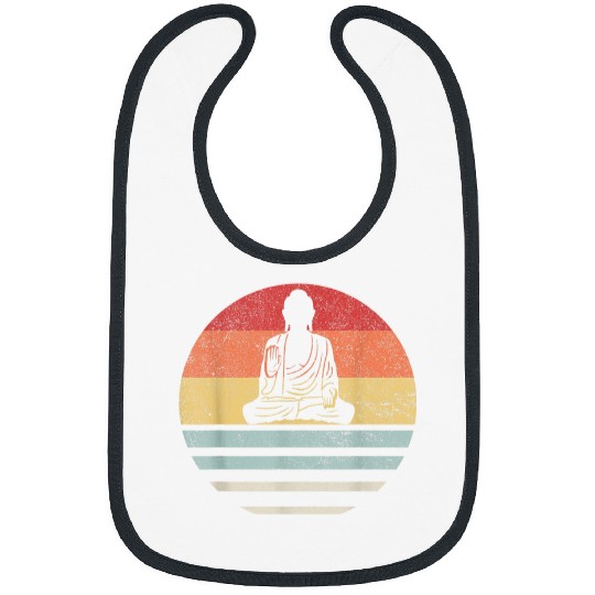 vintagess Retro Buddha Ying And Yang Zen Yoga Bibs