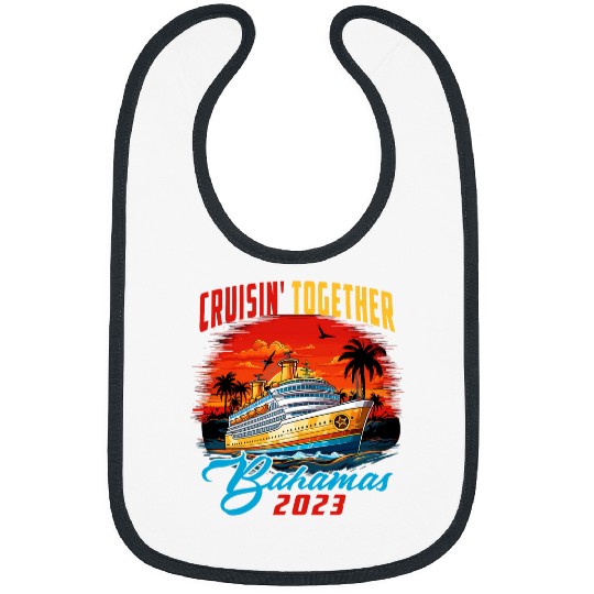 vintagess Retro Cruisin Together Bahamas Funny Traveling Bibs